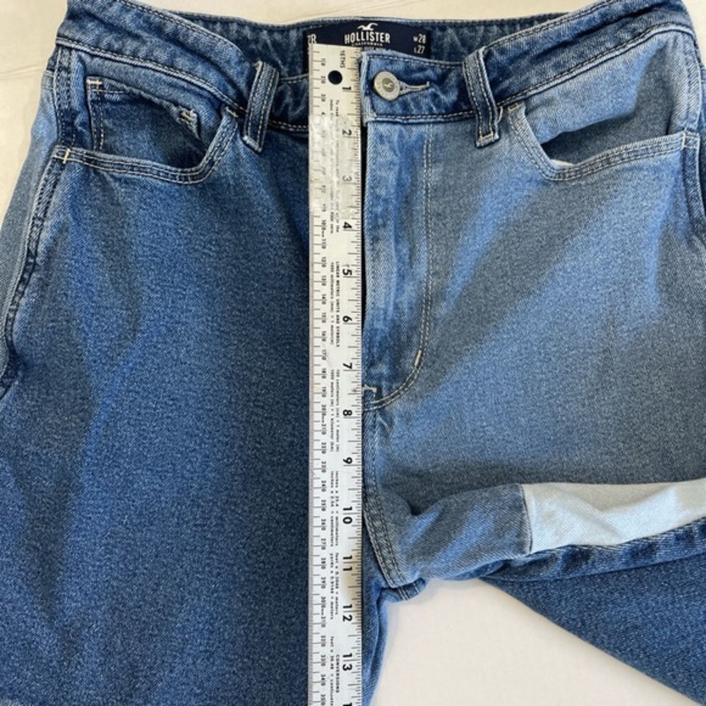 Hollister Ultra‎ High-Rise Mom Jeans Patchwork Two-Tone Denim Size 7 / W28 L27 - Picture 16 of 16
